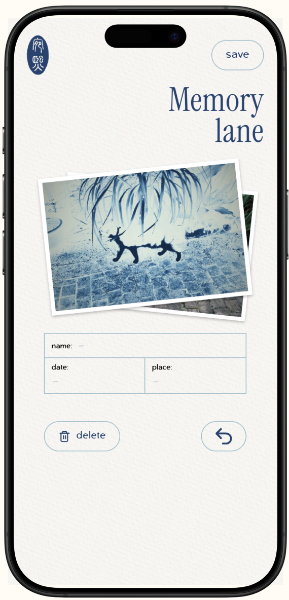 The Cyanotype app running on a phone